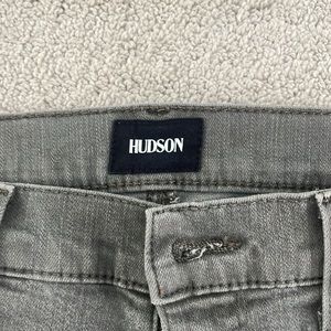 Hudson Nico midrise super skinny denim, jeans, green wash, size 28